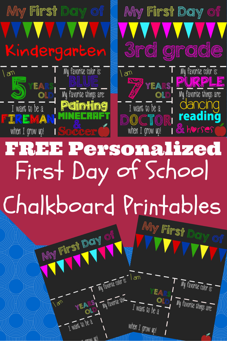 First Day Of School Printable Chalkboard Sign | The Shady Lane 1 - Free Printable Back To School