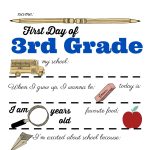 First Day Of School Sign Free Printable 3Rd Grade   Any Tots   First Day Of 3Rd Grade Free Printable