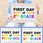 First Day Of School Signs   Free Printables   Happiness Is Homemade   Free Printable Back To School