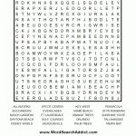 Florida Word Search Puzzle | Coloring & Challenges For Adults | Word   Free Printable Word Search Puzzles For Adults