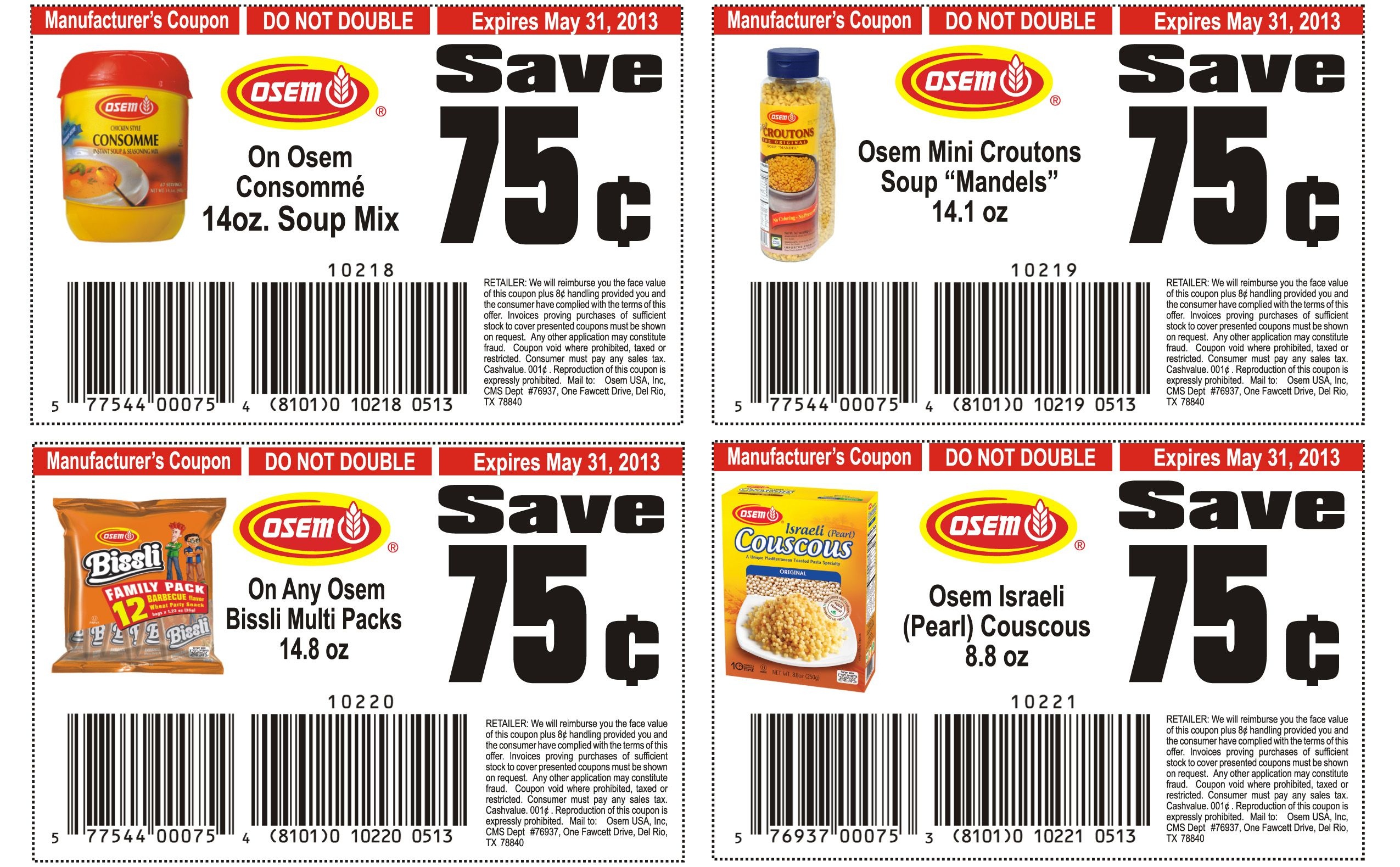 Food Coupons To Print | Osem List Of Healthy Food Printable Coupons - Free Printable Coupons For Food