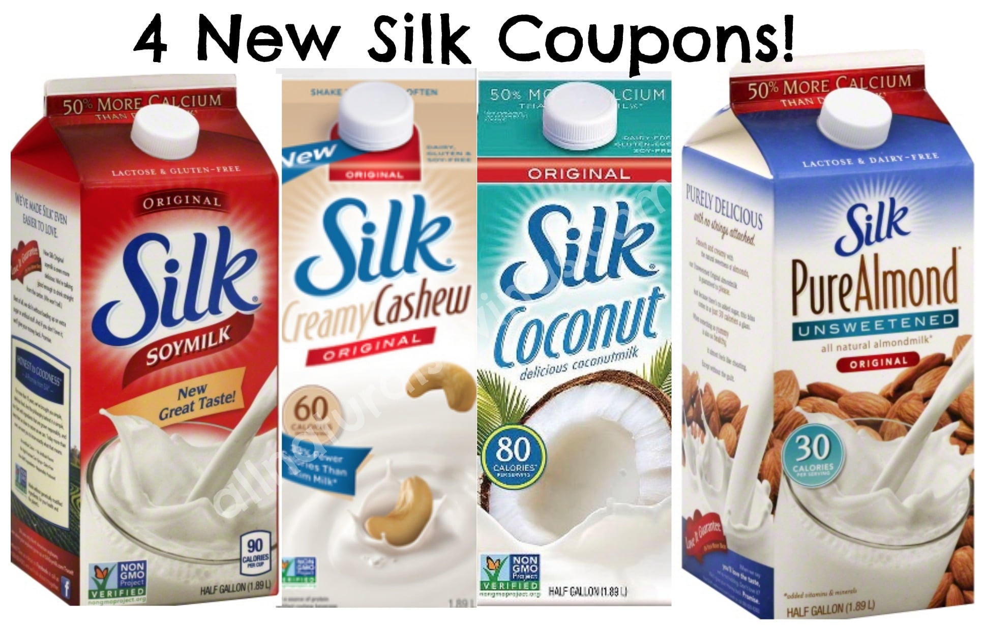 Four New Silk Dairy Free Milk Printable Coupons - All Natural Savings - Free Printable Silk Soy Milk Coupons