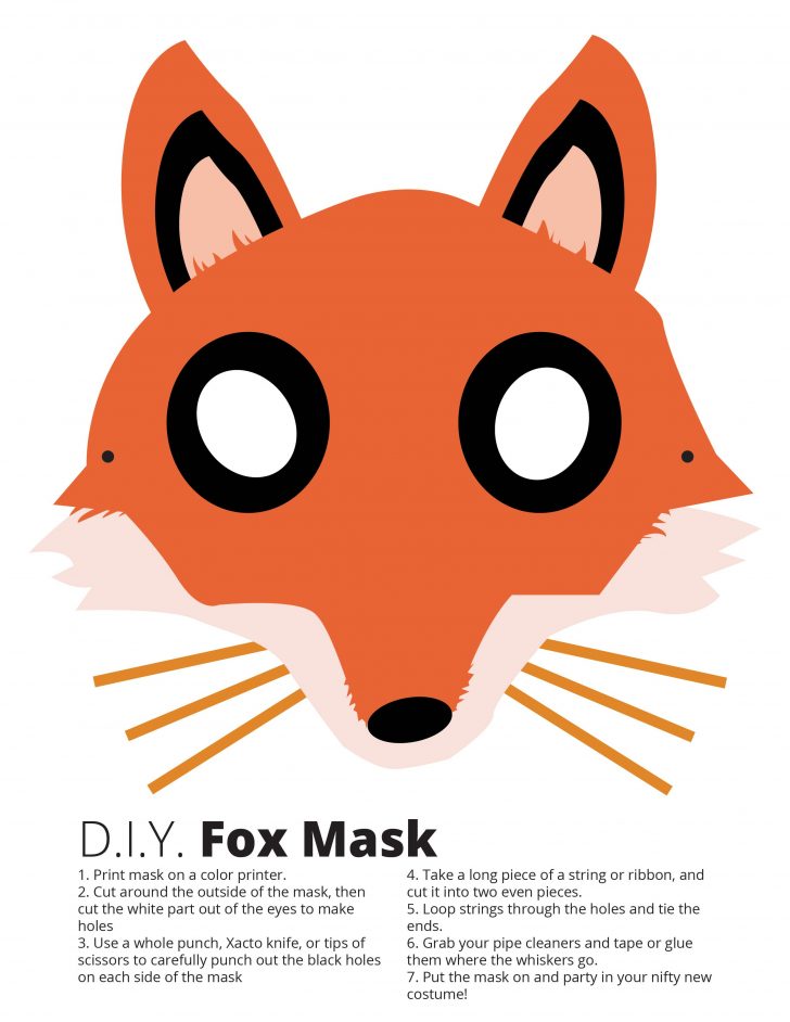 Fox Mask Template - Thoitranghiep – Clipart - Free Printable Fox Mask ...