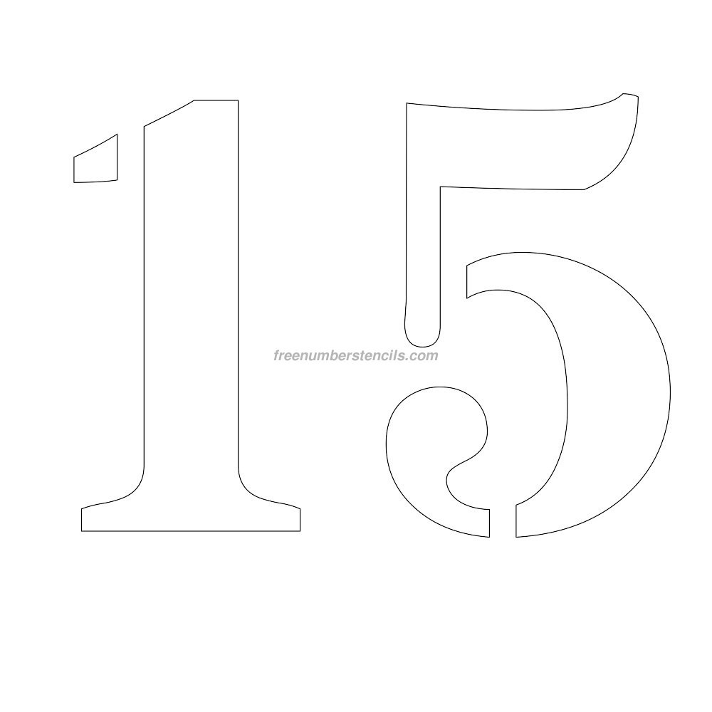 Free 12 Inch 19 Number Stencil - Freenumberstencils - Free Printable 4 Inch Number Stencils