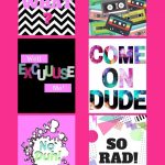 Free 80's Style Printables For All The 80's Lovers Out There   80S Photo Booth Props Printable Free