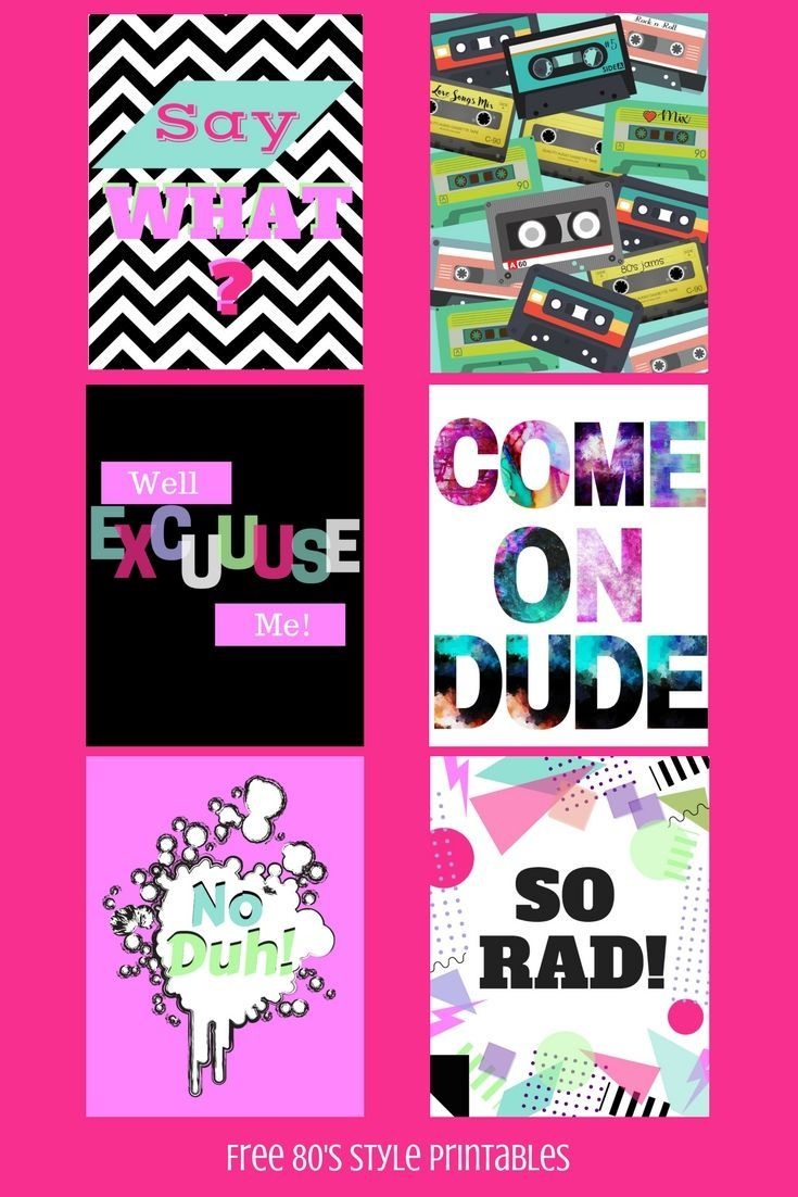 Free 80&amp;#039;s Style Printables For All The 80&amp;#039;s Lovers Out There - 80S Photo Booth Props Printable Free