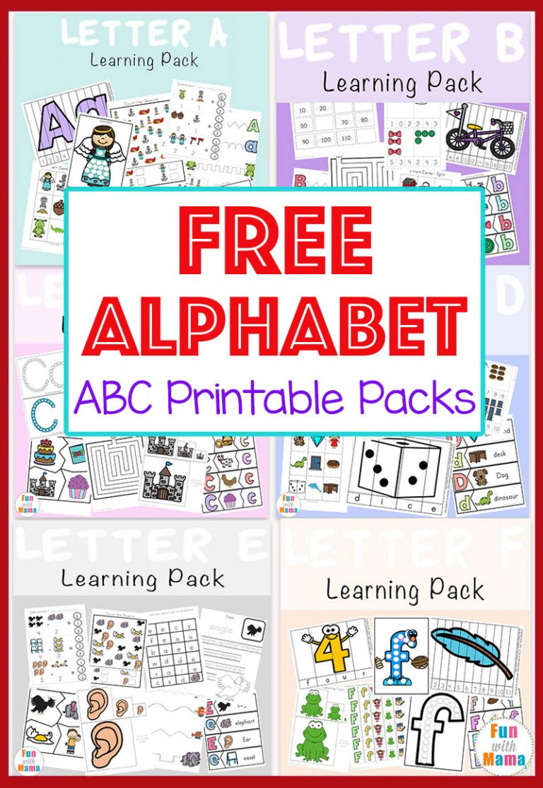 Free Alphabet Abc Printable Packs - Fun With Mama - Free Printable ...