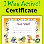 Free Award Certificate   I Was Active (Primary | Managing Recess   Good Behaviour Certificates Free Printable
