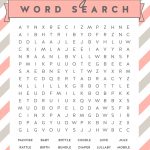 Free Baby Shower Word Search Puzzles   Free Printable Word Finds