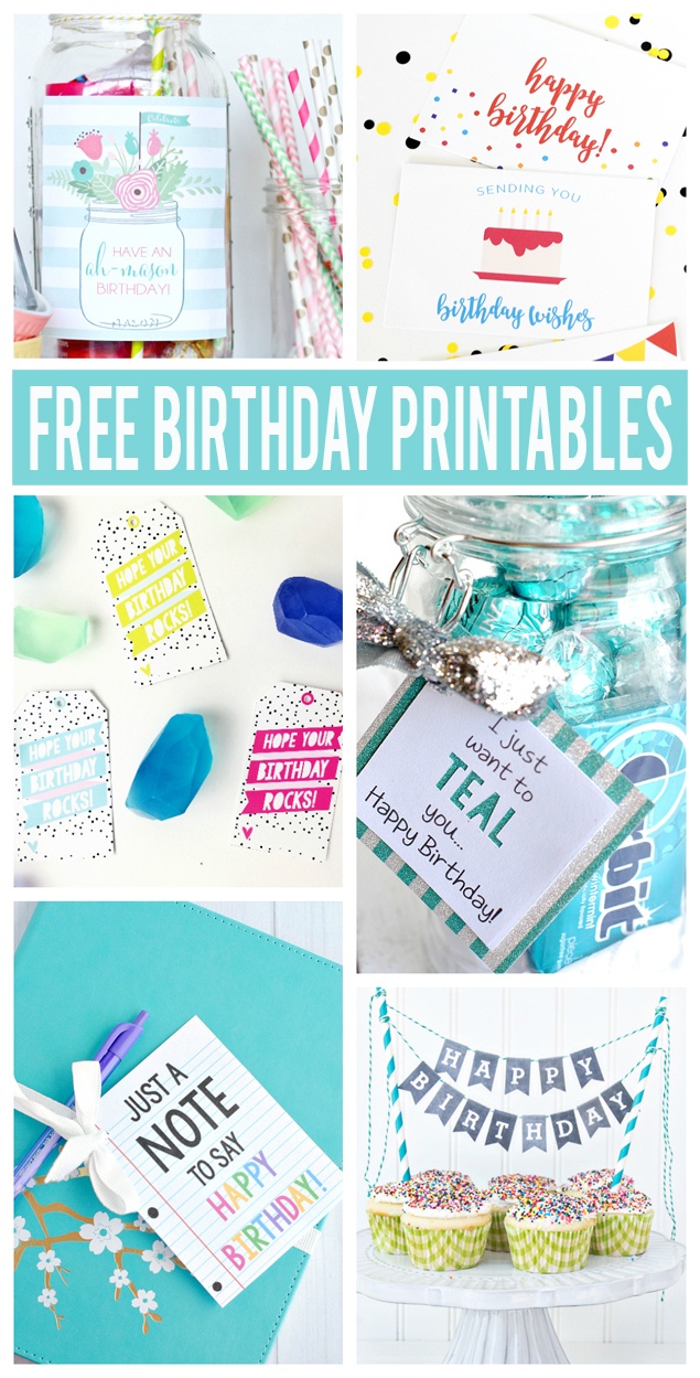 Free Birthday Printables - Eighteen25 - Free Printable Birthday Tags