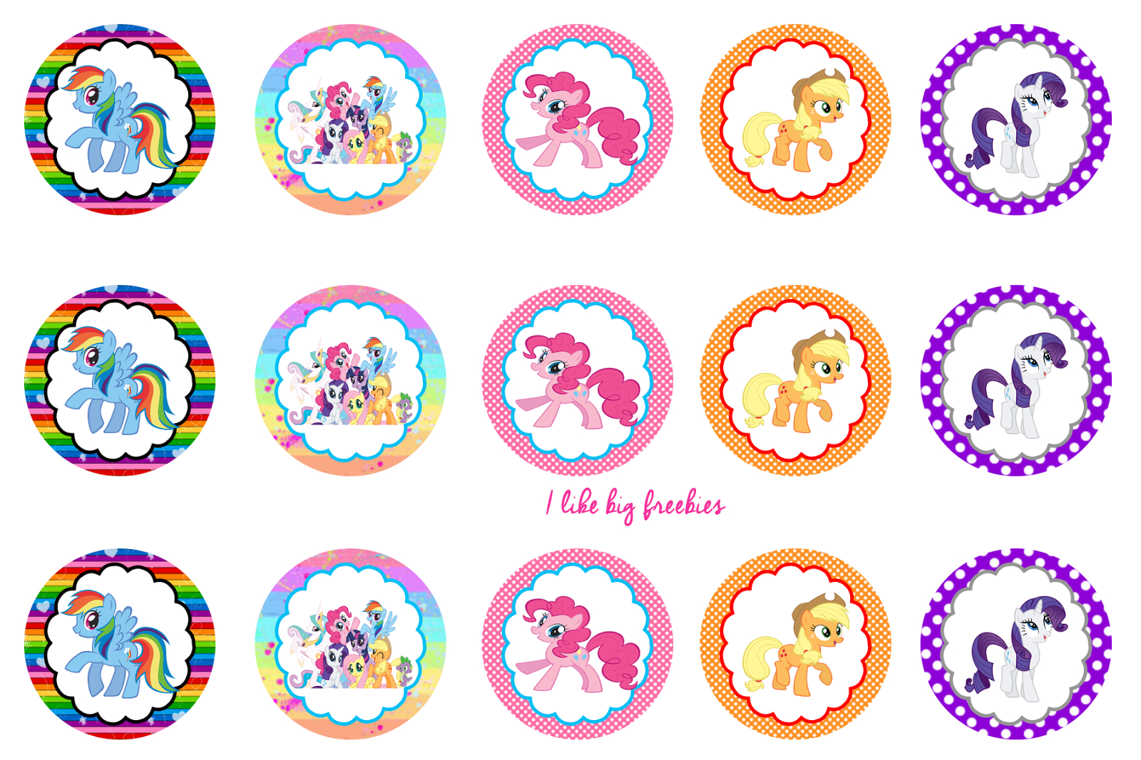  Free Printable My Little Pony Cupcake Toppers Free Printable