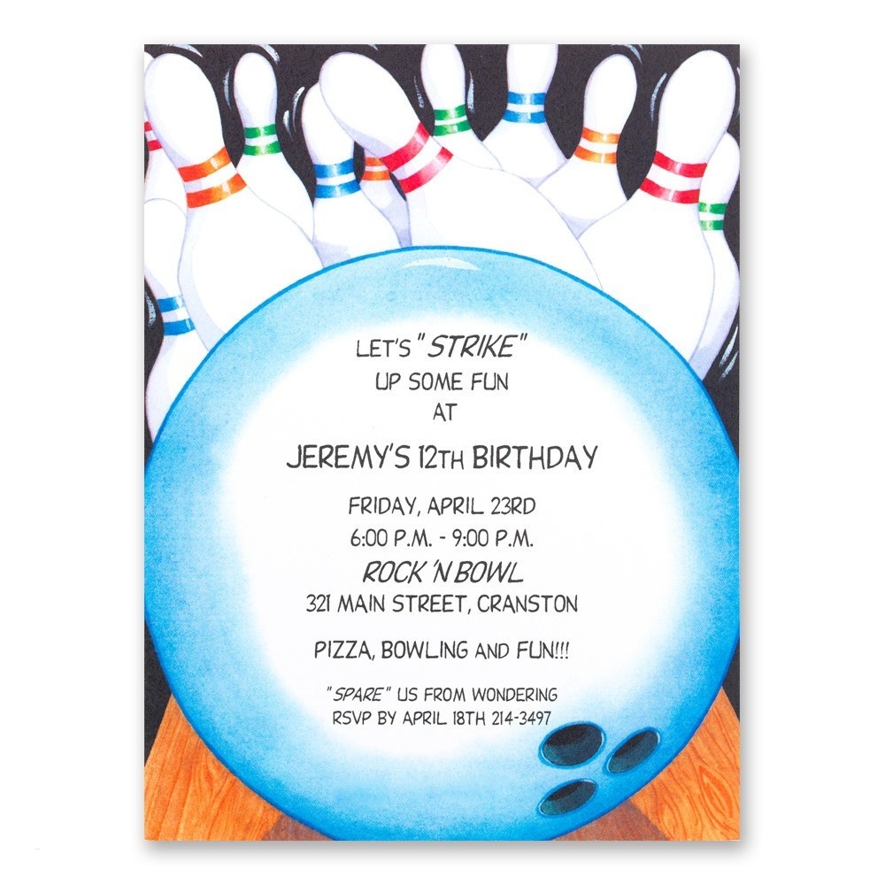 Free Bowling Invitations Template - Tutlin.psstech.co - Free Printable Bowling Birthday Party Invitations