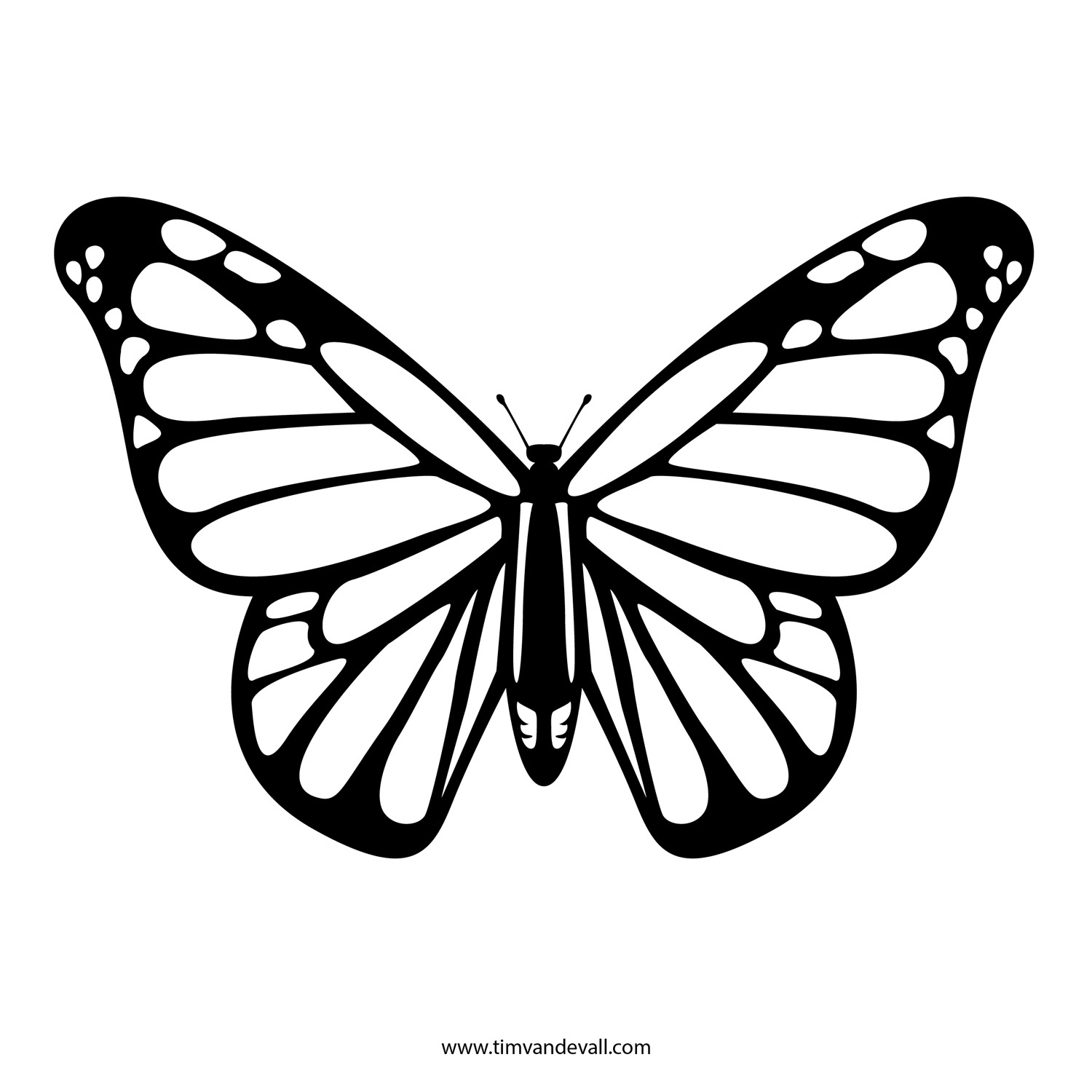 Free Butterfly Stencil Monarch Butterfly Outline And Silhouette   Free Butterfly Stencil Monarch Butterfly Outline And Silhouette Free Printable Butterfly 