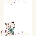 Free Cat Images: Free Printable Vintage Kitty Stationery   Freebie   Free Printable Kitten Birthday Invitations
