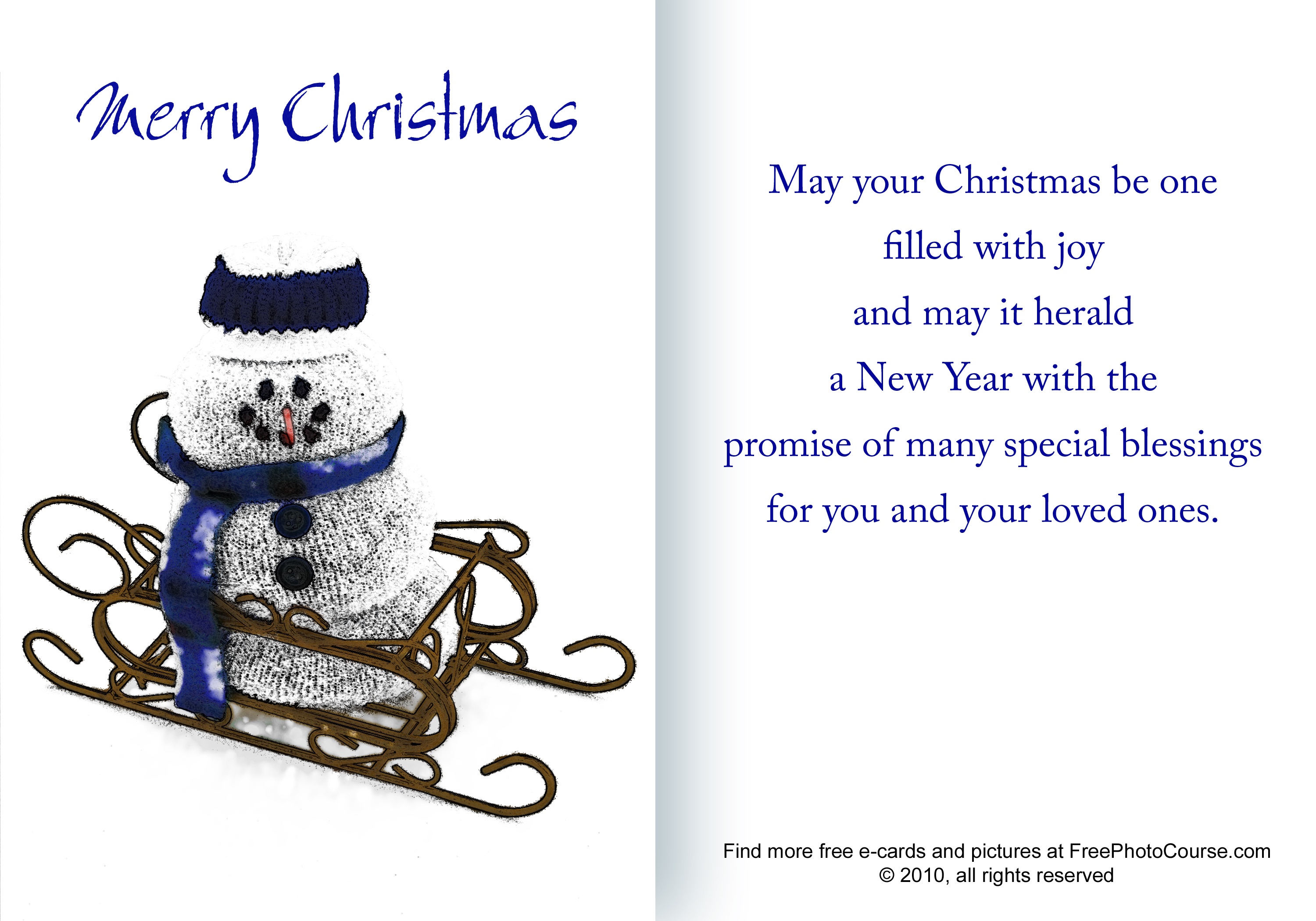 Free Printable Quarter Fold Christmas Cards Free Printable