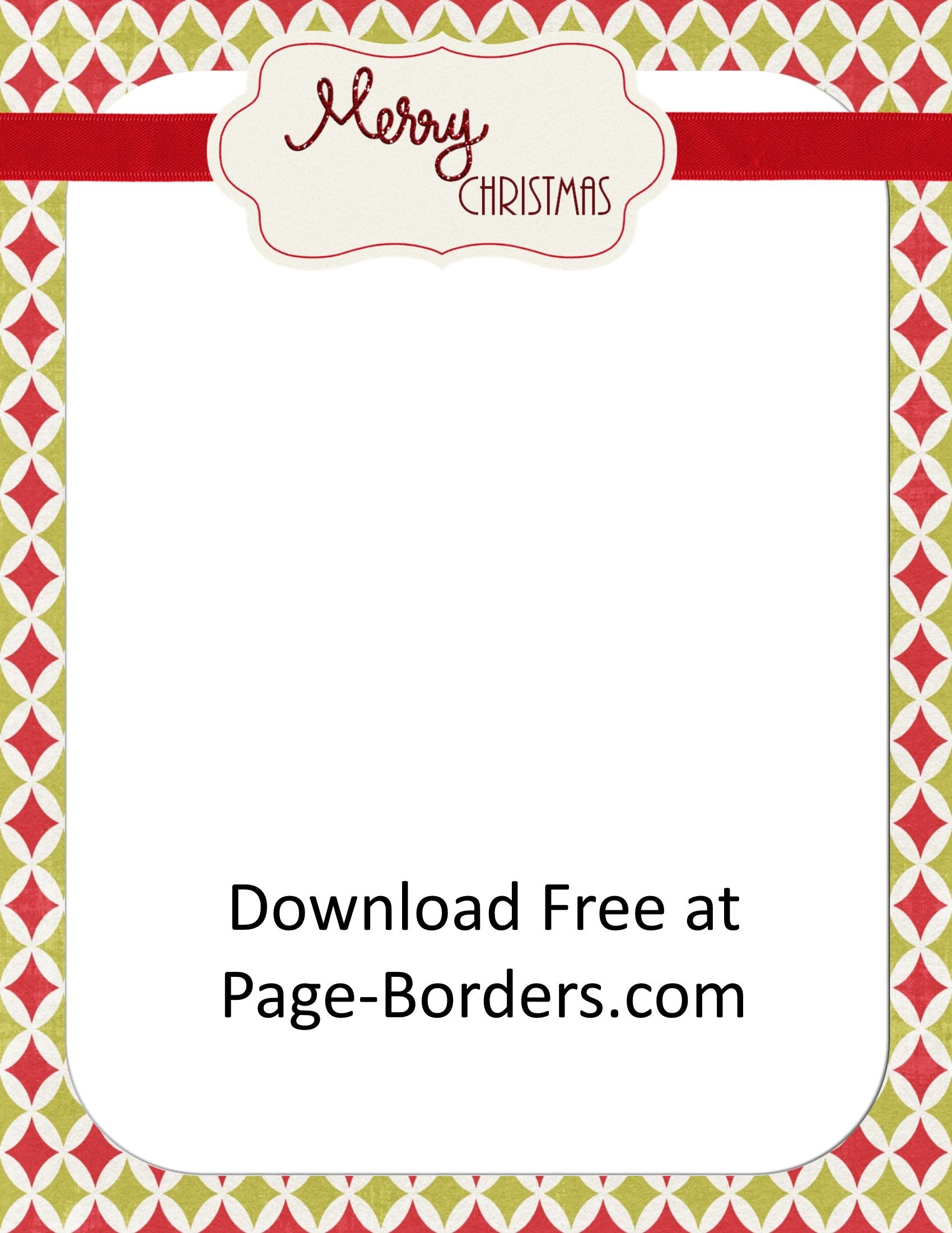 Free Christmas Border | Customize Online | Personal &amp;amp; Commercial Use - Free Printable Christmas Borders