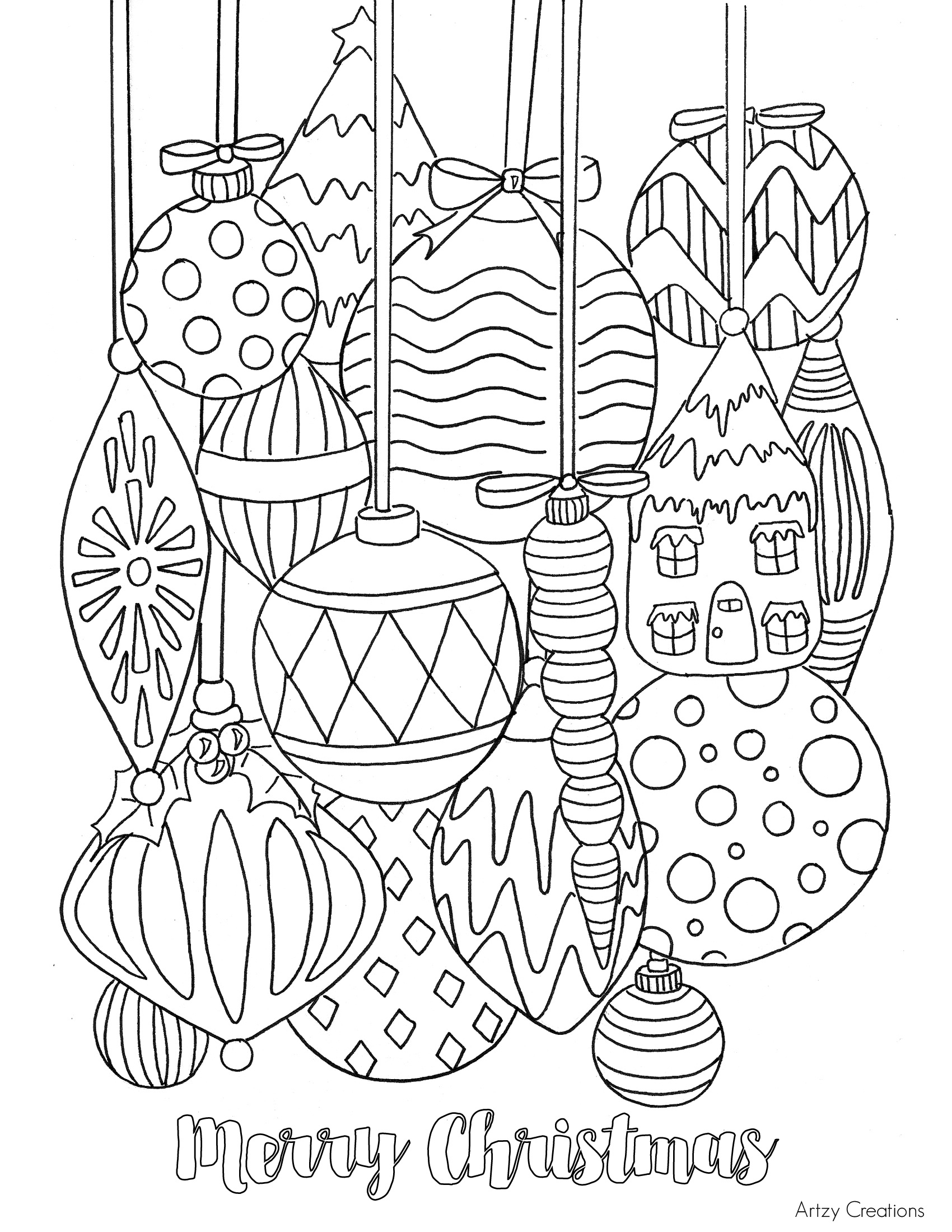 Free Christmas Ornament Coloring Page - Tgif - This Grandma Is Fun - Free Printable Christmas Ornament Coloring Pages