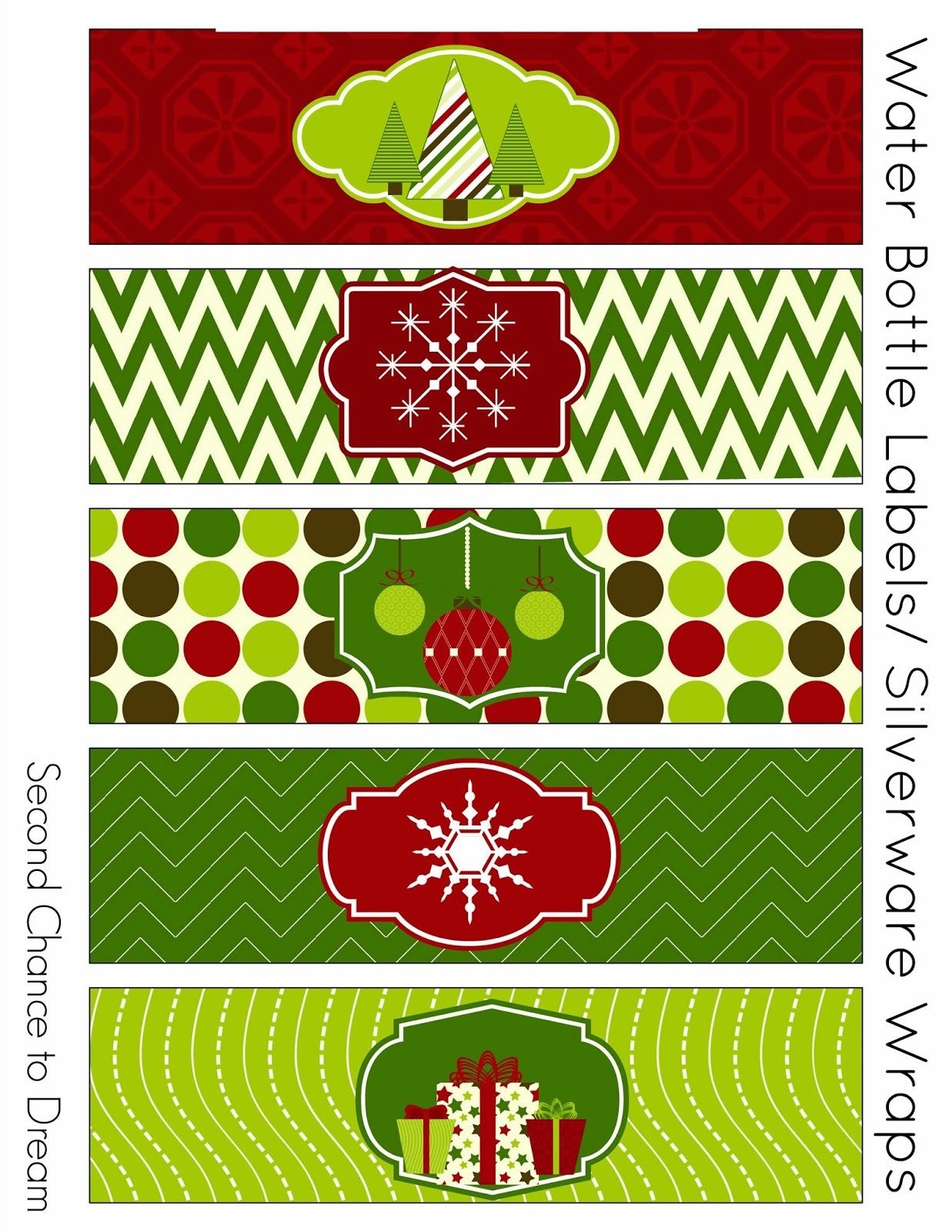 Christmas Water Bottle Labels Free Printable Free Printable