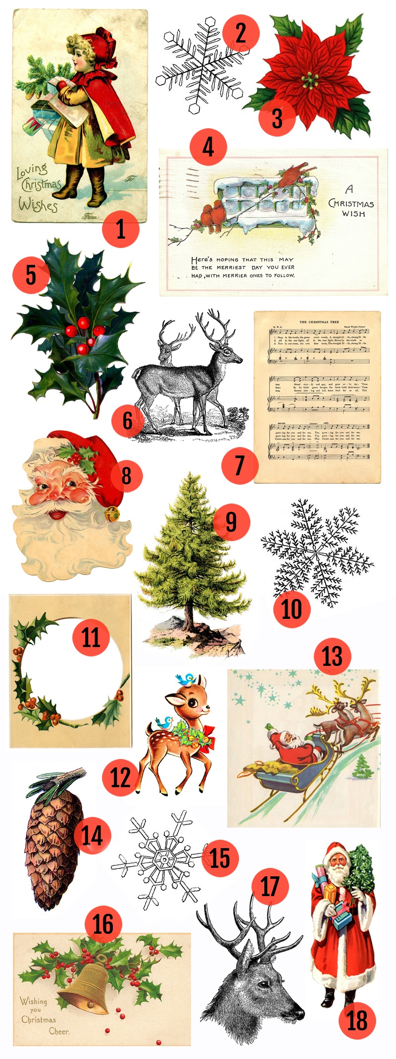 Free Christmas Printable &amp;amp; Vintage Christmas Clip Art » Maggie - Free Printable Vintage Christmas Pictures