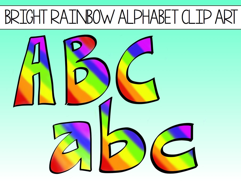 Free Clipart Letters And Numbers | Free Download Best Free Clipart - Free Printable Rainbow Letters