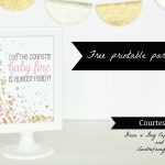 Free "cue The Confetti" Baby Shower Printable Signs     Free Printable Baby Shower Table Signs