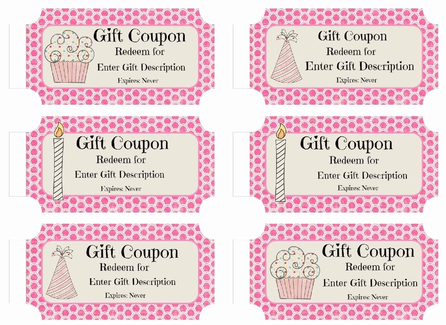 Free Custom Birthday Coupons - Customize Online &amp; Print At Home - Create Your Own Coupon Free Printable