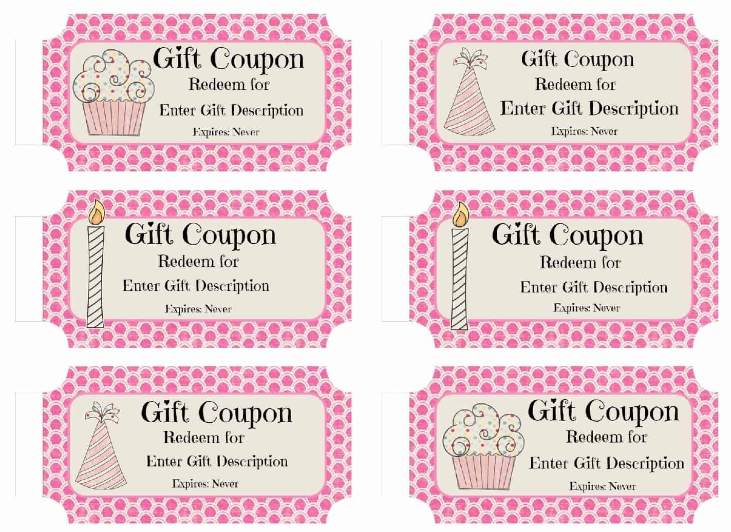 Free Printable Birthday Coupons Templates