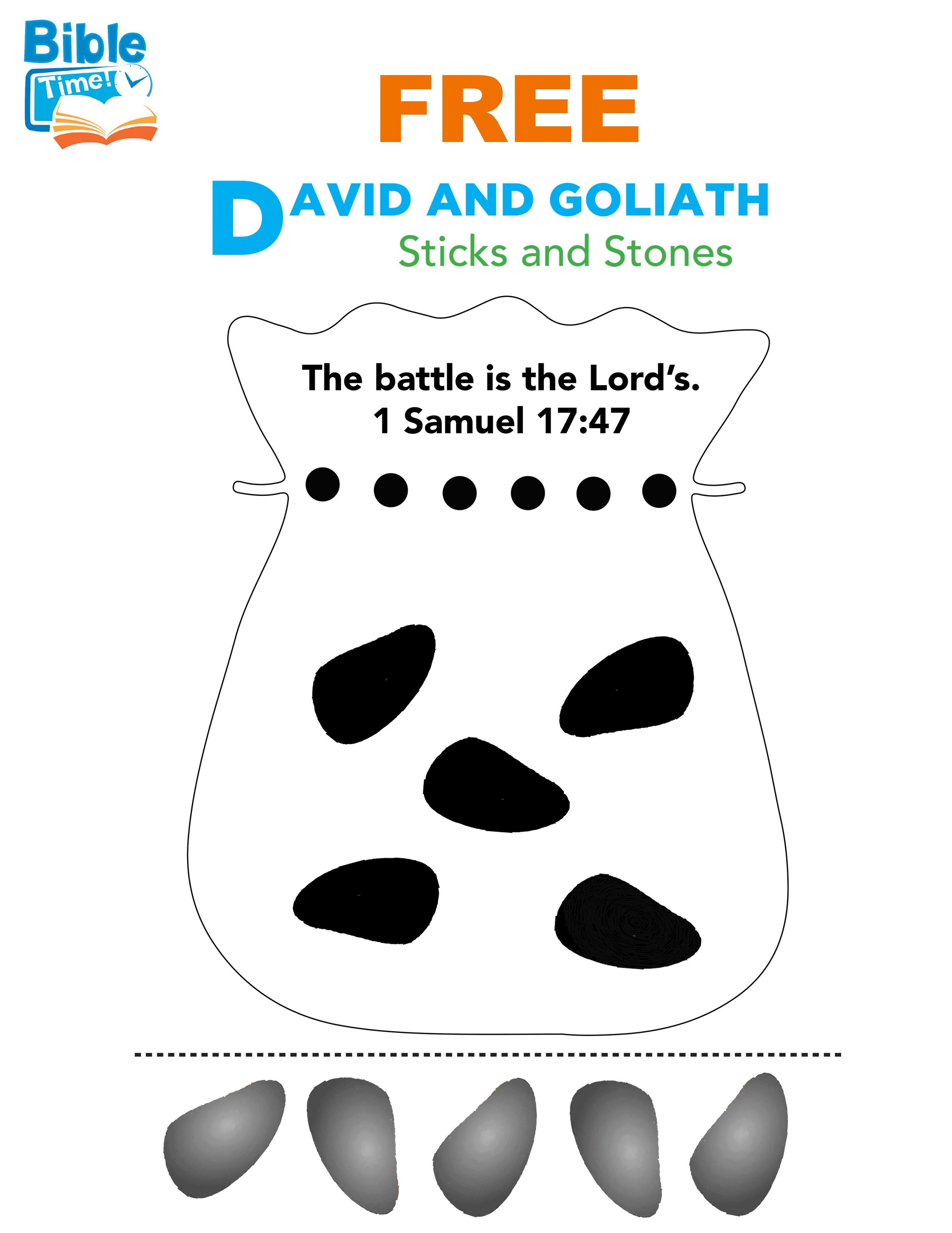 Free David &amp;amp; Goliath Preschool Bible Activity. Easy Kids Bible - Free Printable Children&amp;#039;s Church Curriculum