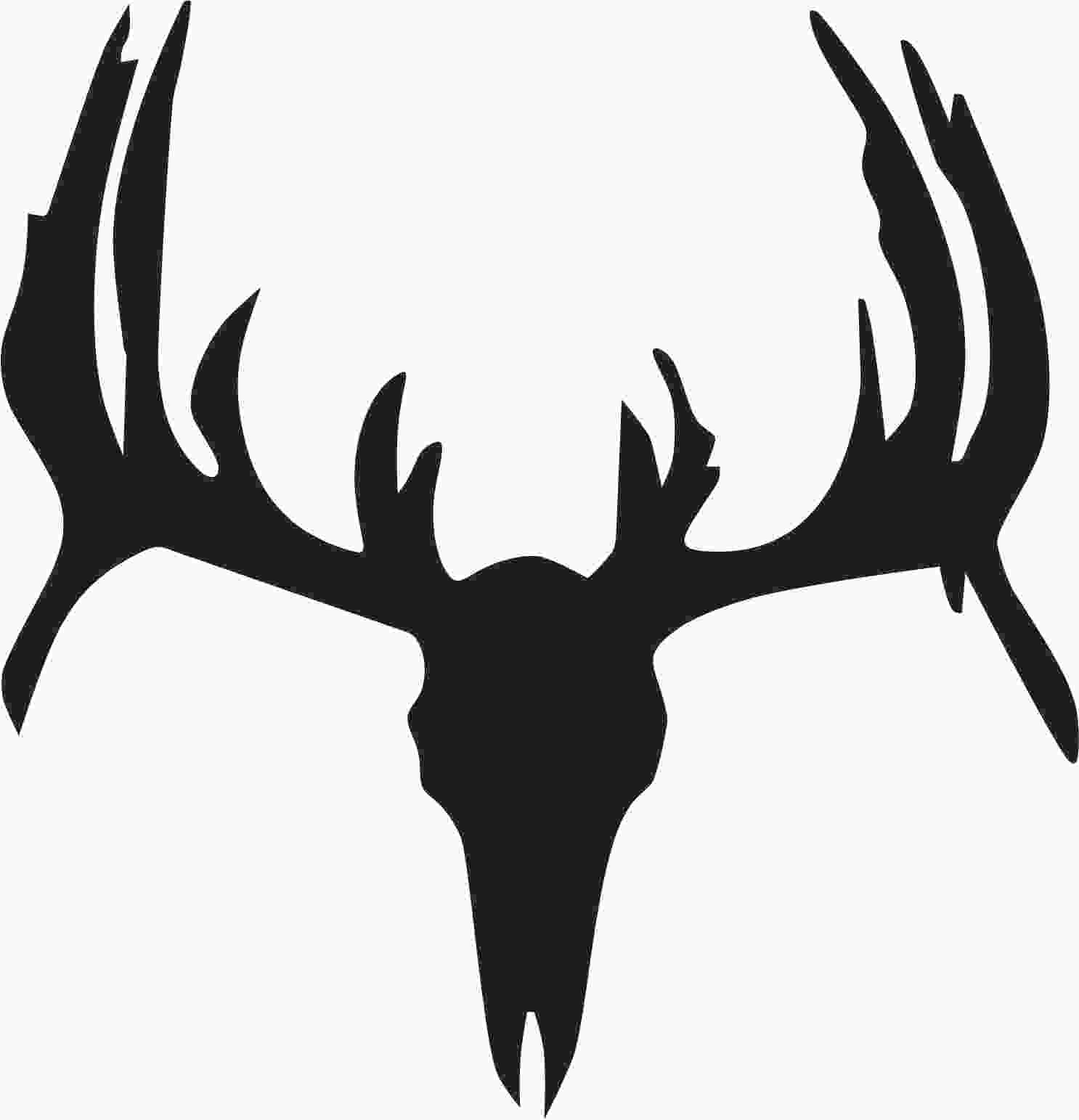 Free Deer Skull Stencil, Download Free Clip Art, Free Clip Art On - Free Printable Deer Pumpkin Stencils