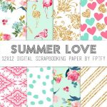 Free Digital Scrapbook Paper Summer Love | Make   Printables   Free Online Digital Scrapbooking Printable