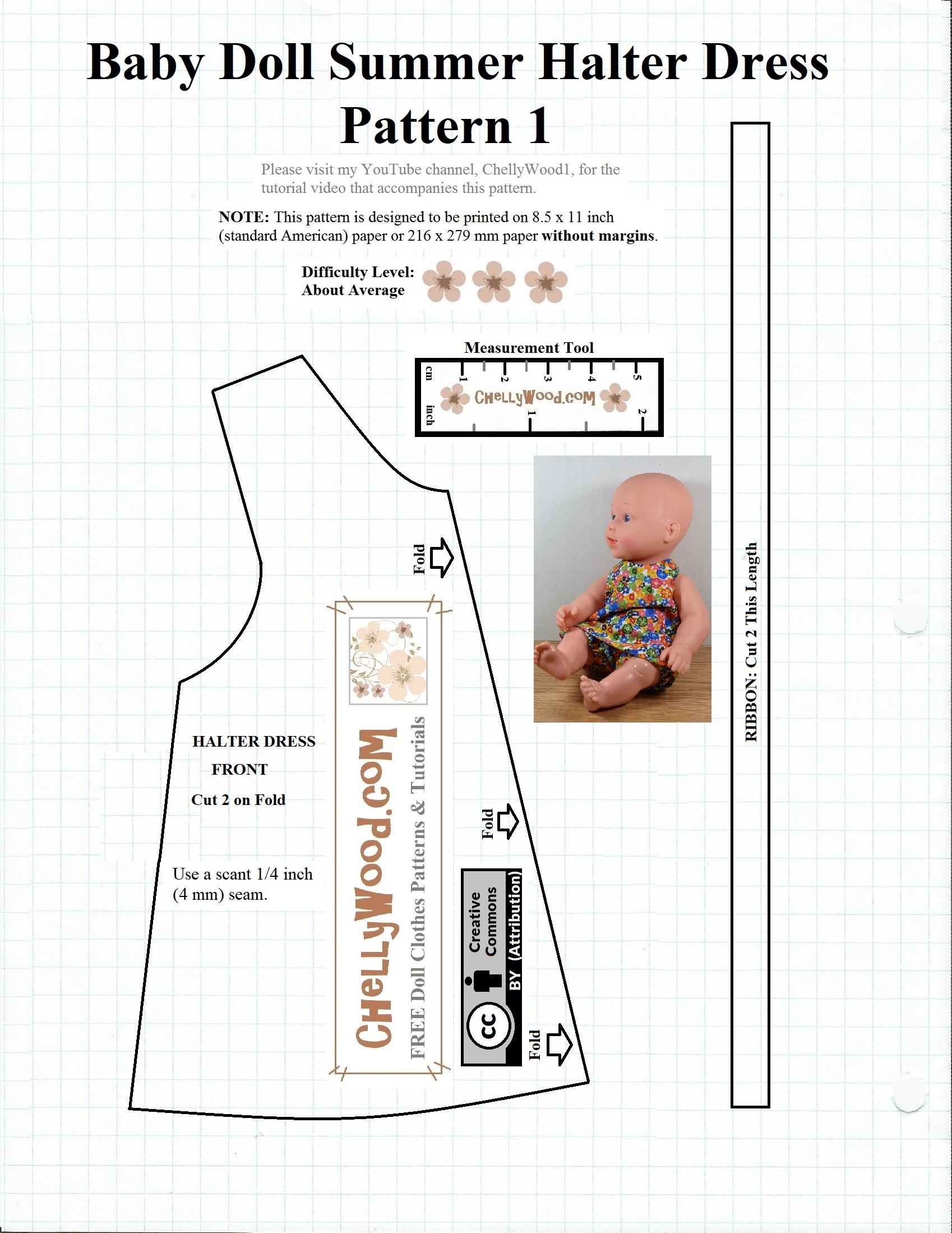 Free #dollclothes #patterns For 12″ Baby #dolls @ Chellywood - Free Printable Patterns For Sewing Doll Clothes