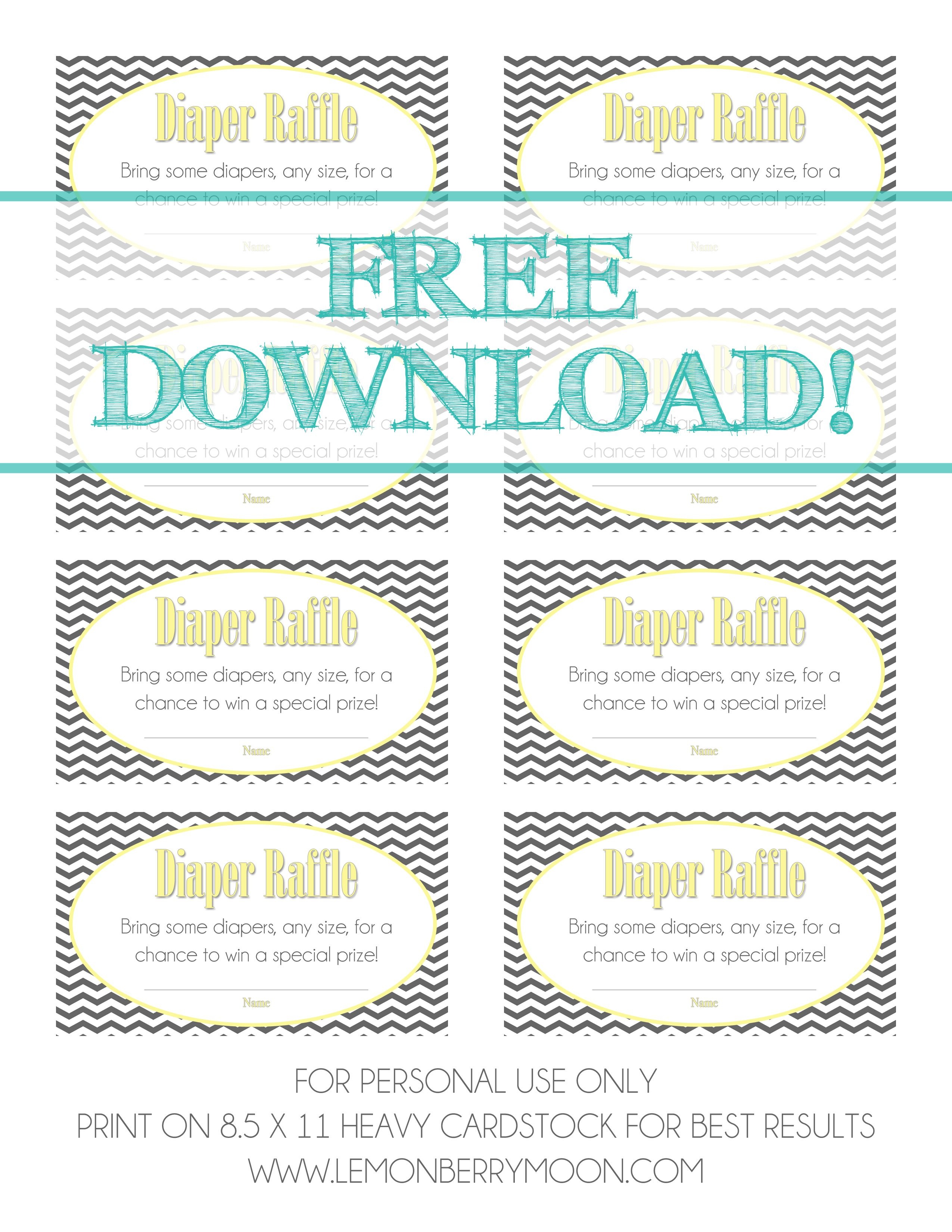 Printable Diaper Raffle Tickets Printable World Holiday