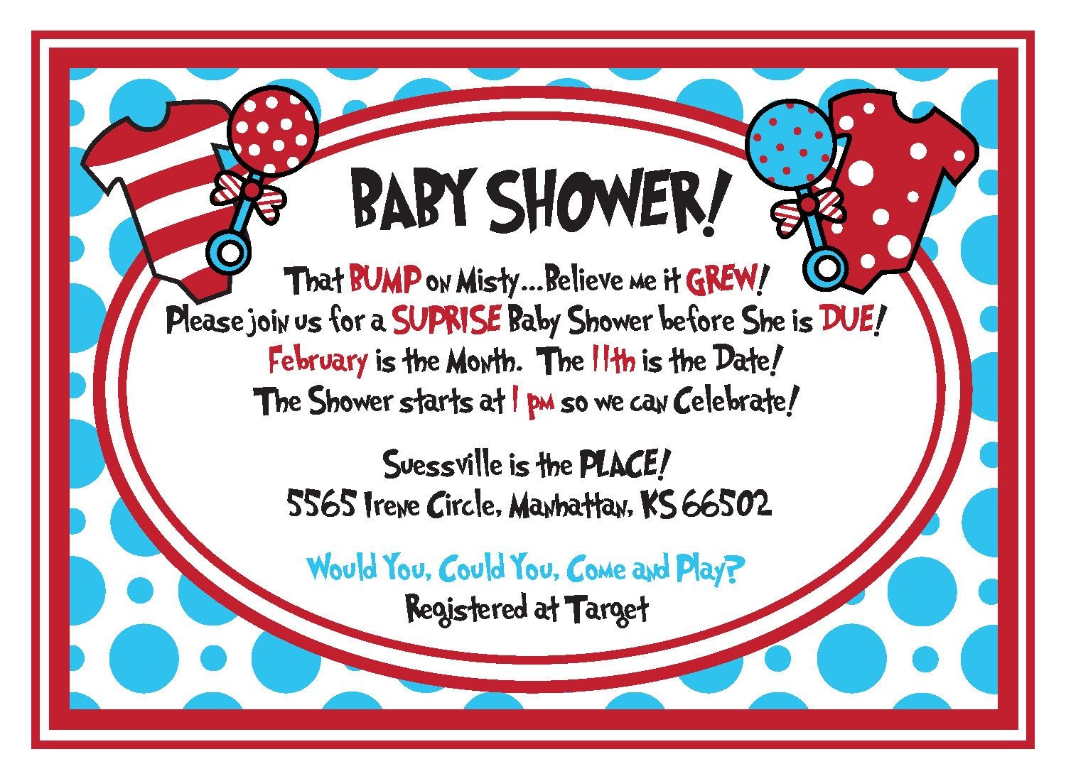 Free Dr.seuss Baby Shower Invitation - Psd | Free Printable - Dr Seuss Free Printable Templates