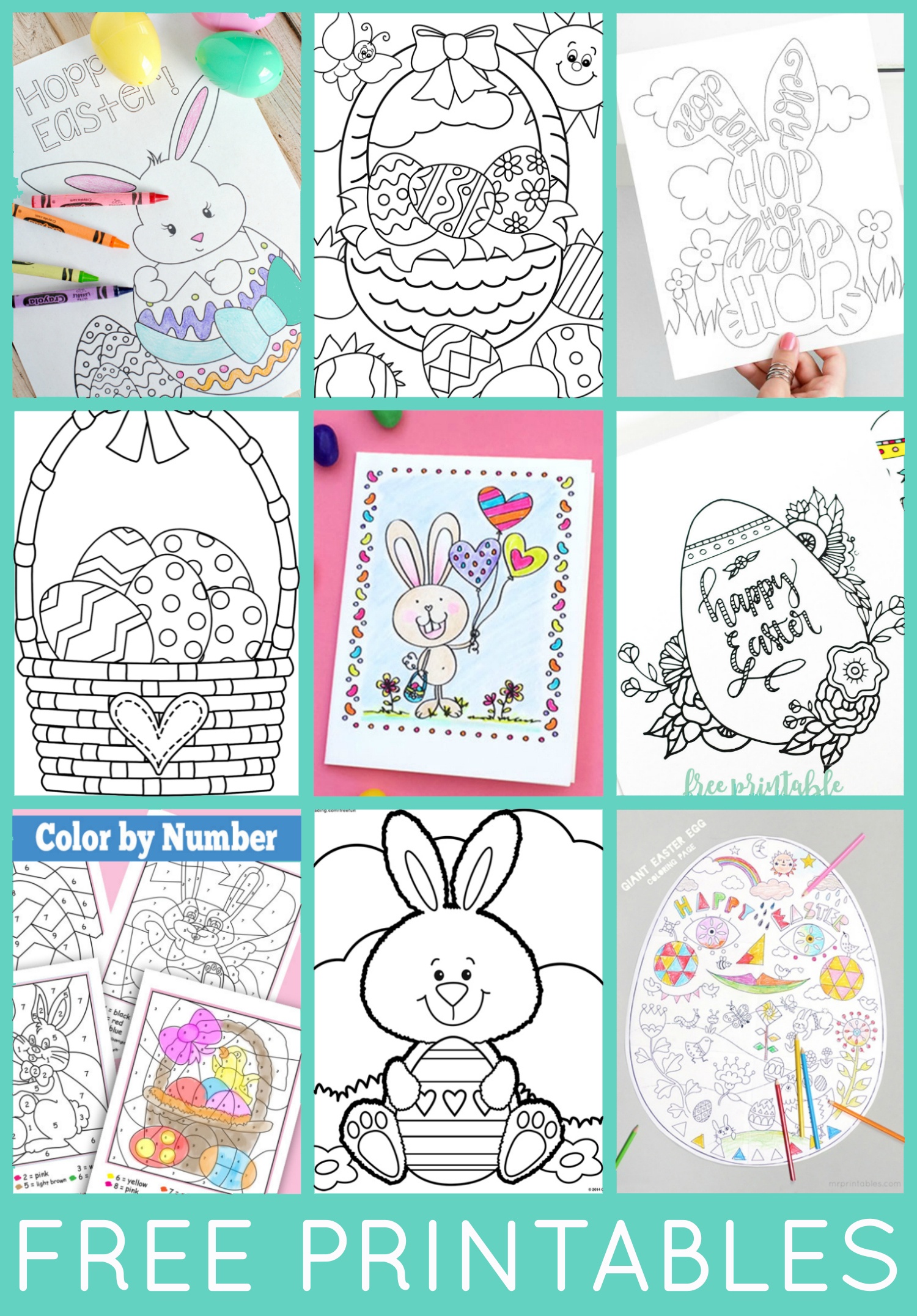 Free Easter Coloring Pages - Happiness Is Homemade - Free Easter Color Pages Printable