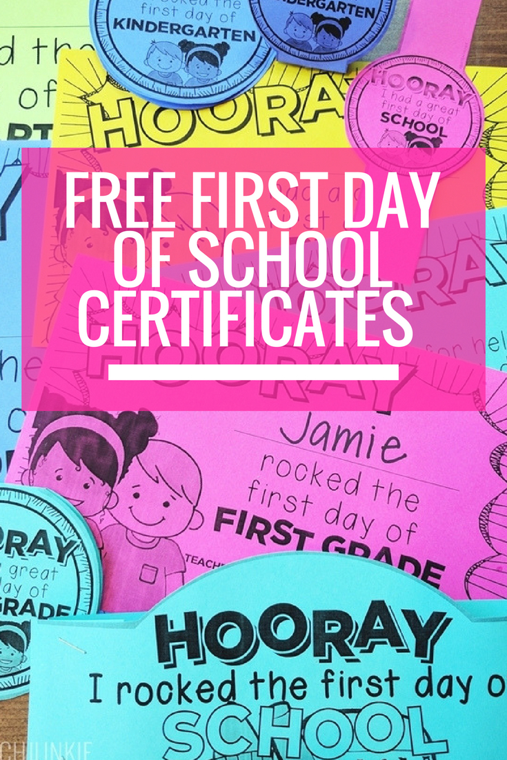 Free Editable First Day Of School Certificates | Back To School - Free Printable First Day Of School Certificate