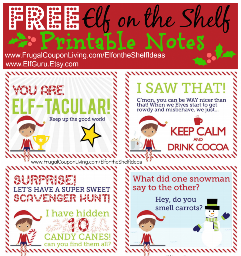Free Elf On The Shelf Notes | Holiday Inspirations! | Elf On The - Free Printable Elf On The Shelf Notes