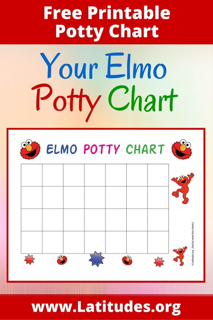 Free Elmo Potty Training Chart | Family | Potty Training Reward - Free Printable Potty Charts