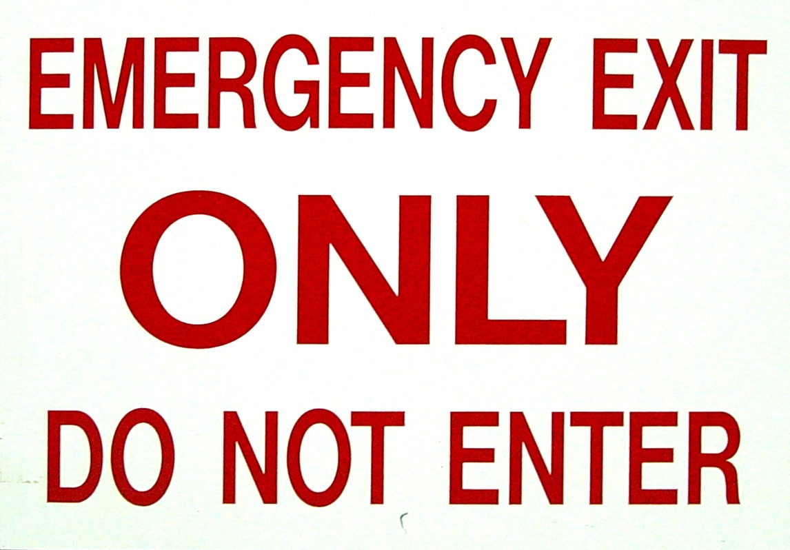 Free Emergency Exit Signs, Download Free Clip Art, Free Clip Art On - Free Printable Emergency Exit Only Signs