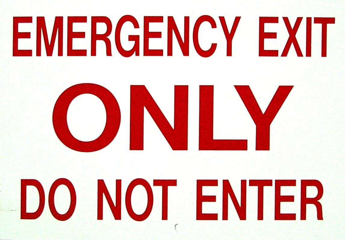 Emergency Exit Only Sign Printable