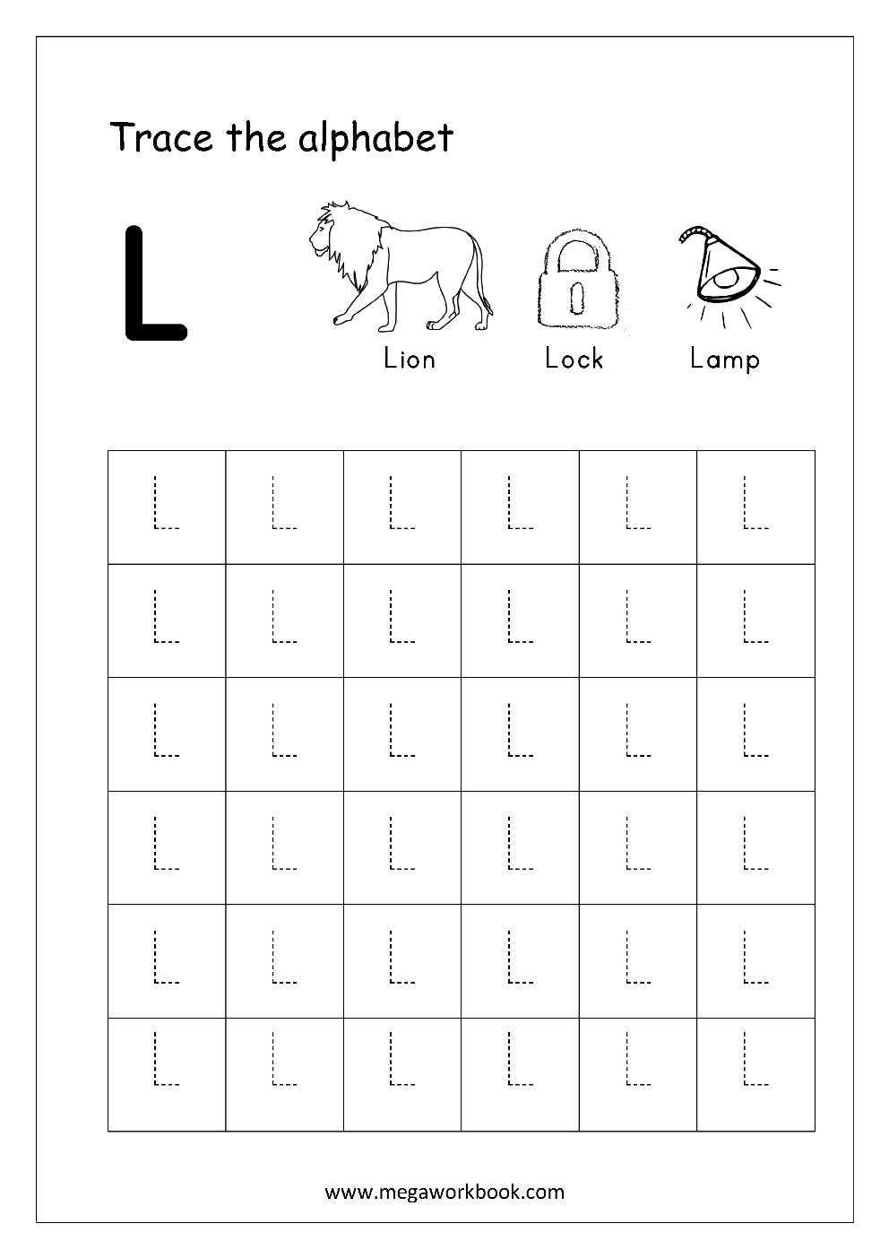 Free English Worksheets - Alphabet Tracing (Capital Letters - Free Printable Alphabet Tracing Worksheets For Kindergarten