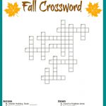 Free #fall Crossword Puzzle #printable Worksheet Available With And   Free Printable Activities For Adults