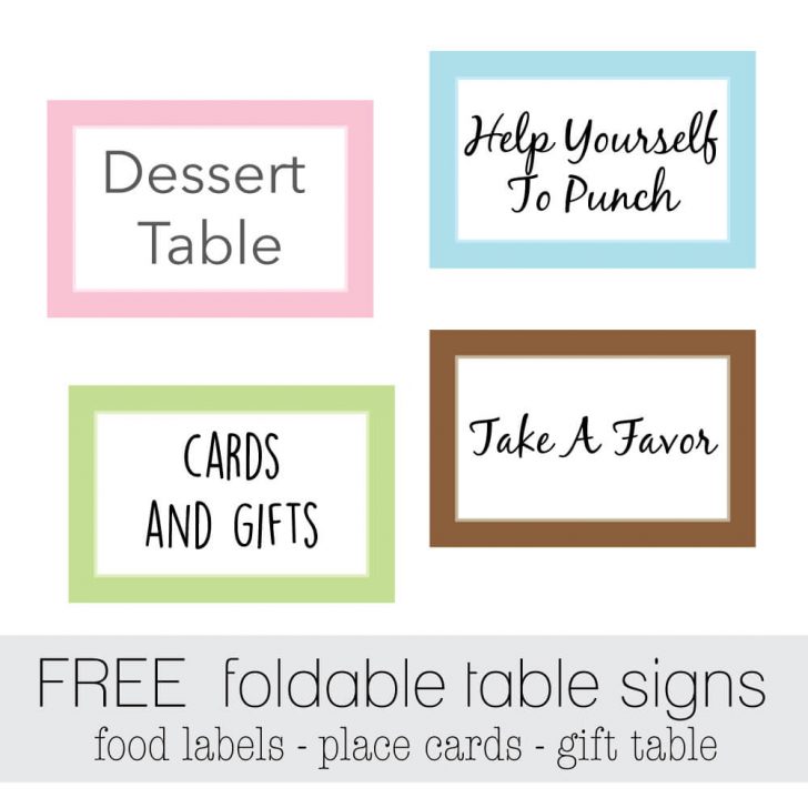 Free Printable Baby Shower Table Signs