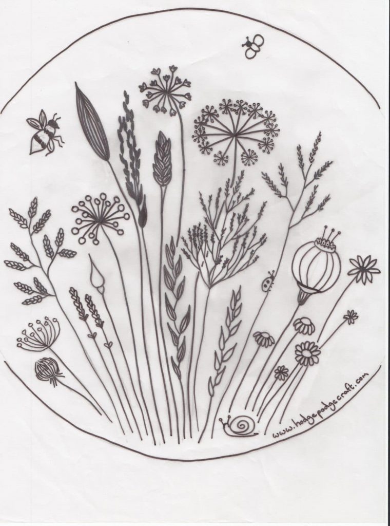 Free Floral Meadow Embroidery Pattern Free Printable Embroidery 