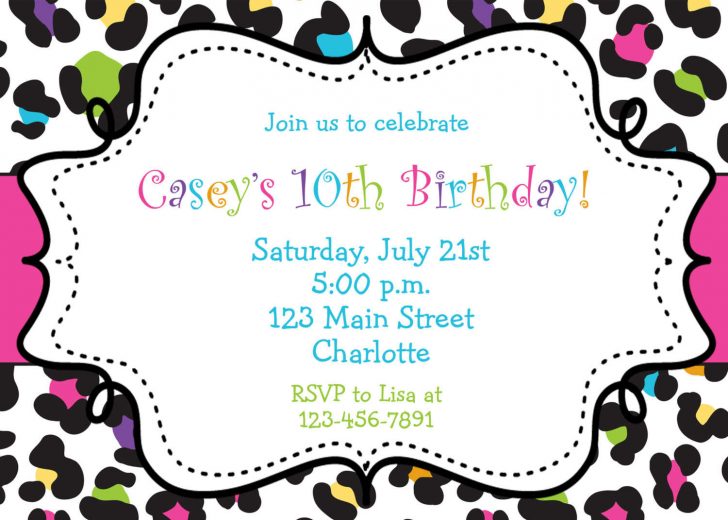 Free Printable Zebra Print Birthday Invitations