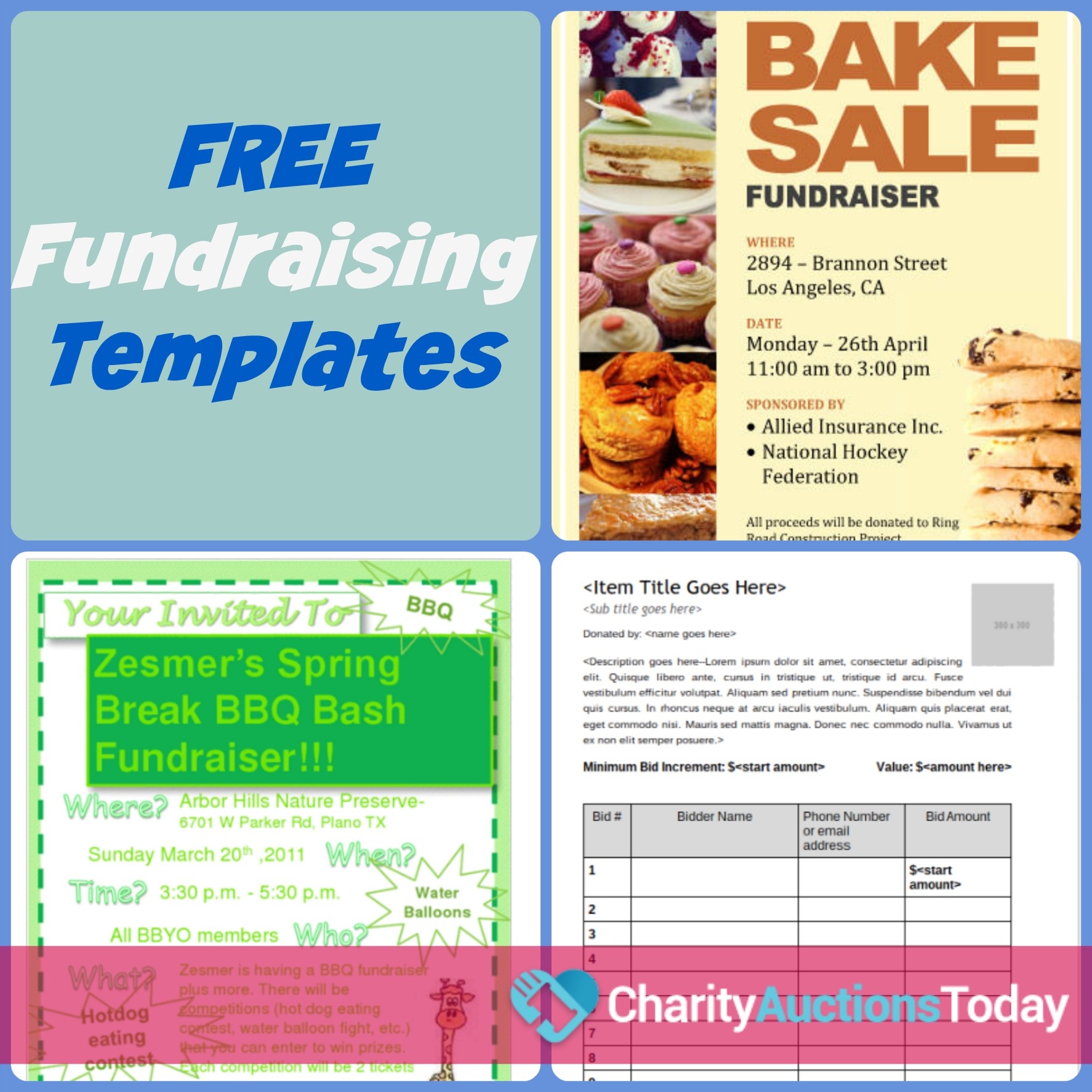 Free Fundraiser Flyer | Charity Auctions Today - Free Printable Flyer Maker