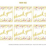 Free Gold And Polka Dot Birthday Printables | Catch My Party   Free Printable Thank You Tags For Birthday Favors