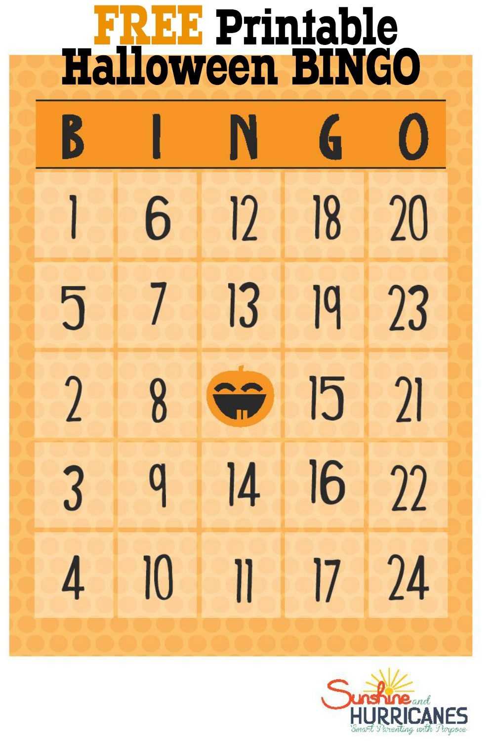 Free Halloween Printables - Bingo - Printable Bingo Template Free