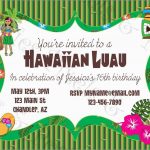Free Hawaiian Luau Flyer Template Beautiful Luau Party Invitations   Hawaiian Party Invitations Free Printable