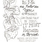 Free Inspirational Remain In Me Scripture Coloring Pages Printable   Free Printable Bible Coloring Pages With Scriptures