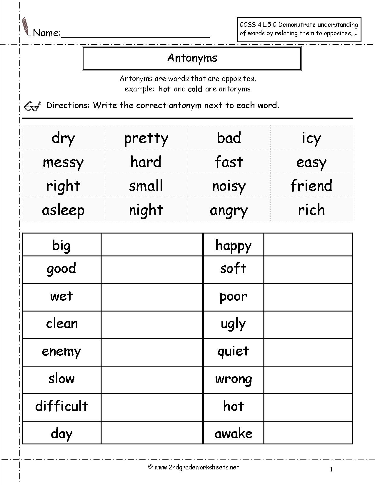 Free Language/grammar Worksheets And Printouts - Free Printable Grammar Worksheets For 2Nd Grade